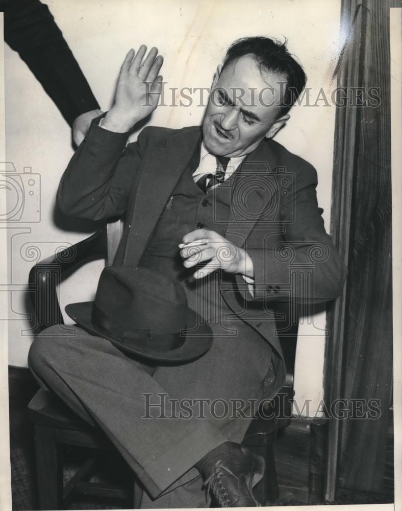 1937 Press Photo Jack Stewart, 1 of the 3 men arrested in Alleged Bunco Game - Historic Images