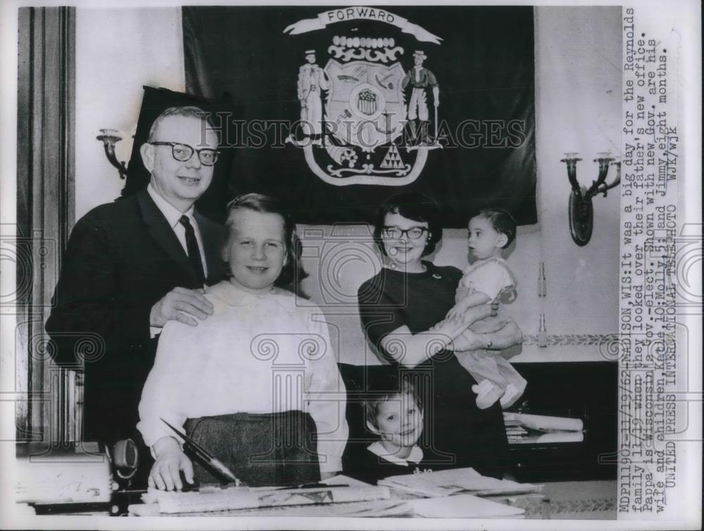 1962 Press PhotoNew governor of Wisconsin Reynolds - nec29301 - Historic Images