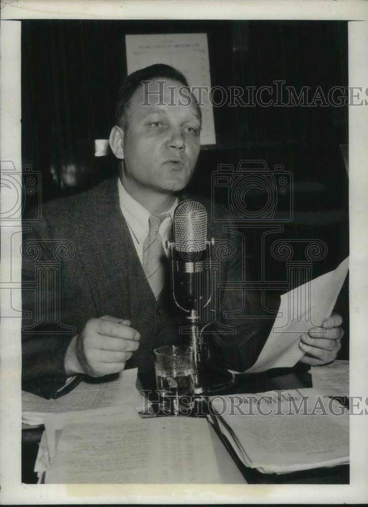 1940 Press Photo D.C. Dr Theodore J Kreps, economic consultuant to TNEC - Historic Images