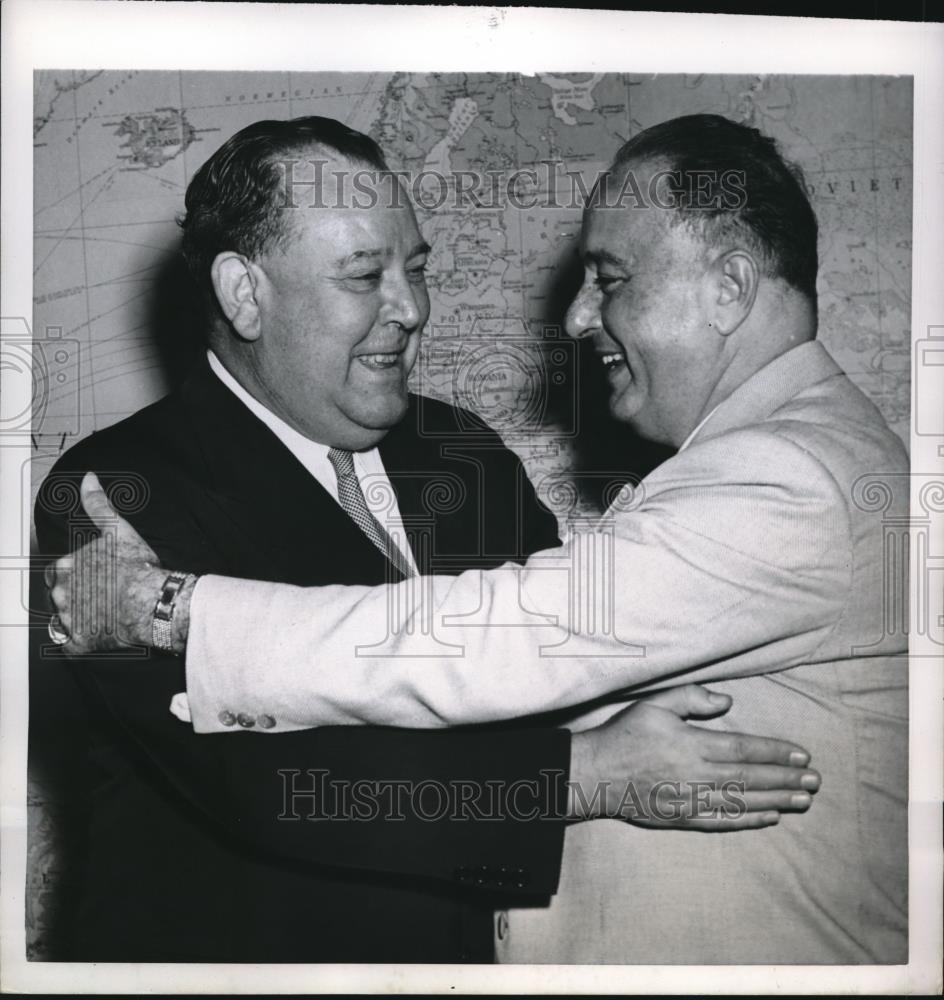 1952 Press Photo Trygve Lie and President Anastasio Somoza of NIcaragua - Historic Images