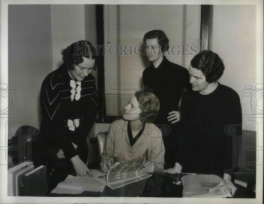 1936 Press Photo Editors of Junior League Magazine meet. - nec27900 - Historic Images