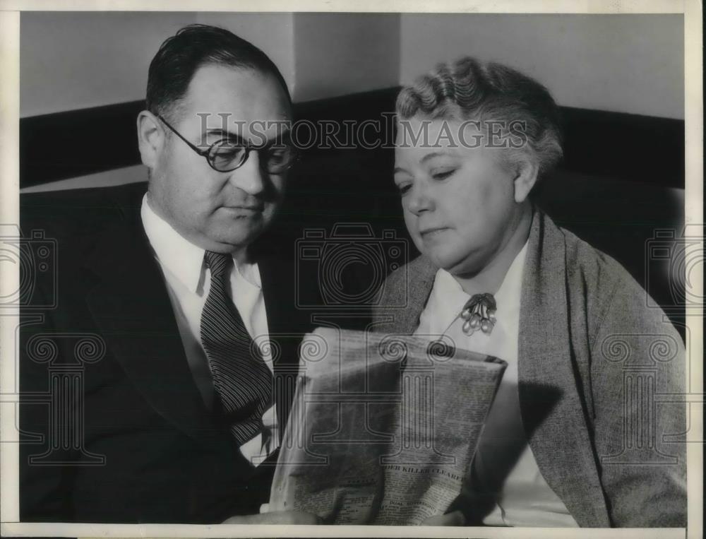 1936 Press Photo Erwin Pete Werner and wife Helen indicted in liquor graft - Historic Images