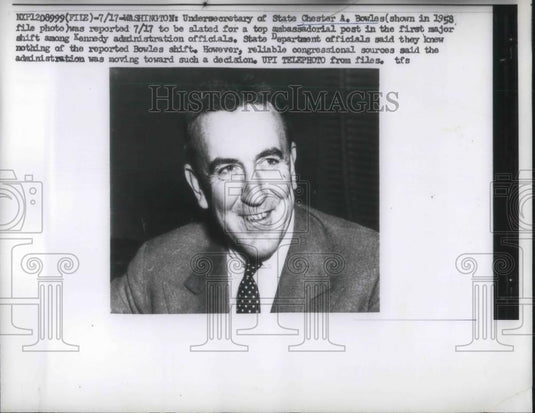 1958 Press Photo Charles. A. Bowles Washington DC - nec27904 - Historic Images