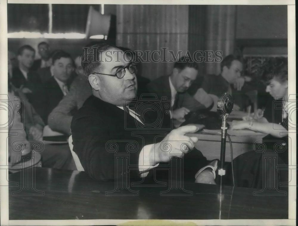 1936 Press Photo attorney Erwin Pete Werner at his liquor graft trial - Historic Images