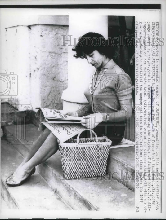 1961 Press Photo Imogene Peel, charge w/ murder of judge & Mrs Chillingsworth - Historic Images