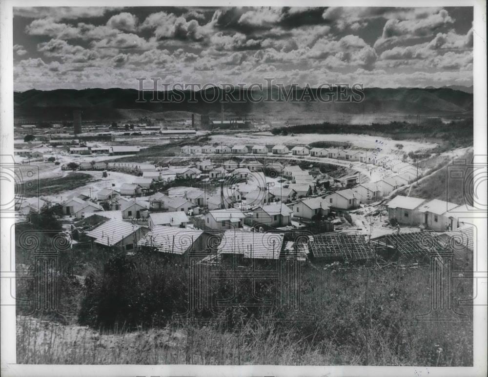 1946 Press Photo Aerial View of New City of Santa Cecilia - Historic Images