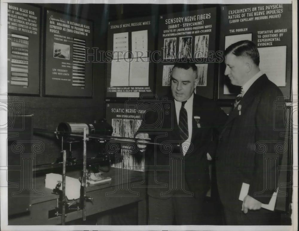 1937 Press Photo Medical apparatus at Annual American Medical Assn Convention - Historic Images