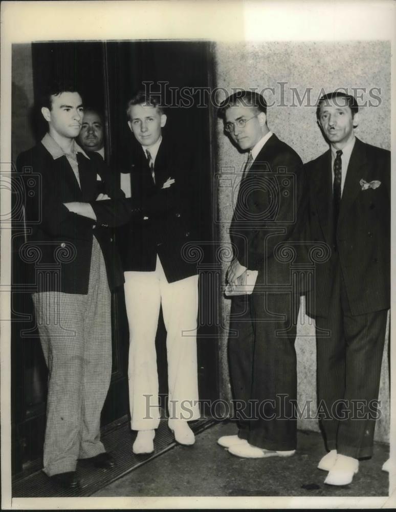 1938 Press Photo Giorlando, Becker, Kubin and Kahn at Hines Trial in NY - Historic Images