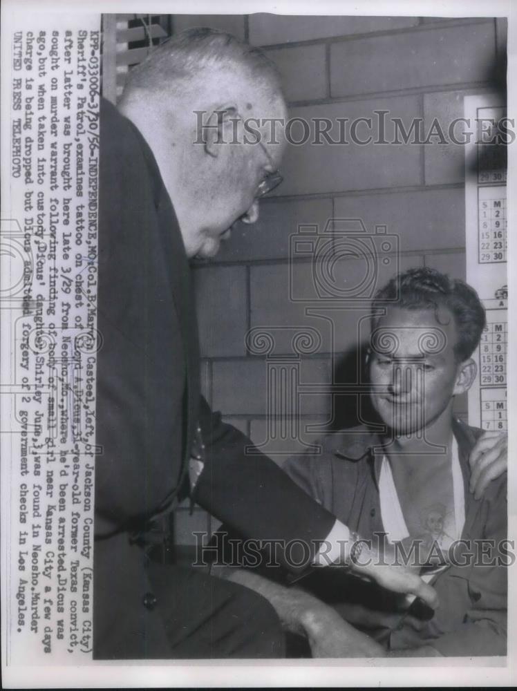 1956 Press Photo Independence Missouri B Marvin Casteel Jackson County Police - Historic Images