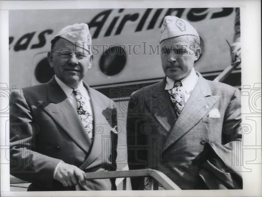 1946 Press Photo Max Sorensen and Joseph Reilly of Catholic War Veterans - Historic Images