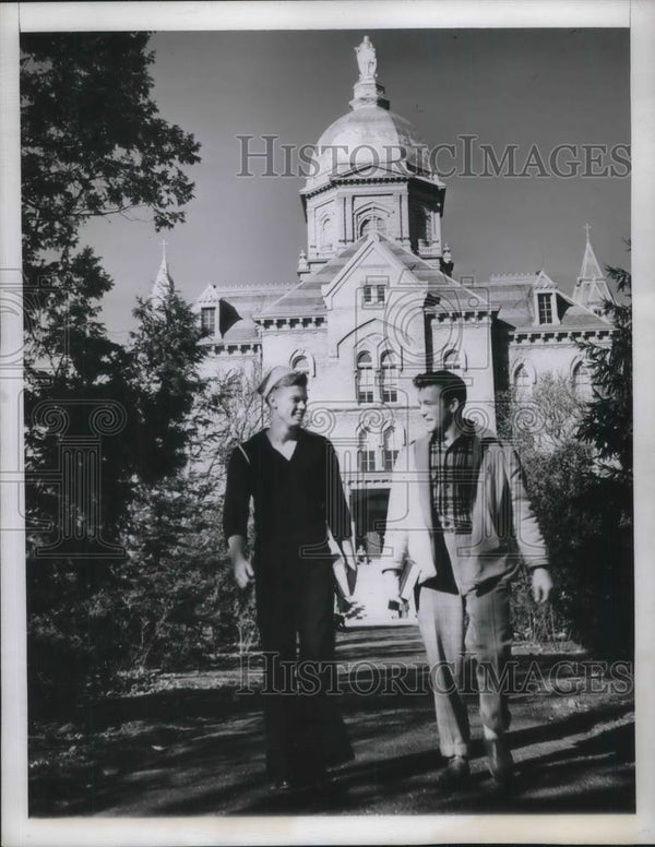 1945 Press Photo Nortre Dame quarterback George Ratterman - nec28035 ...