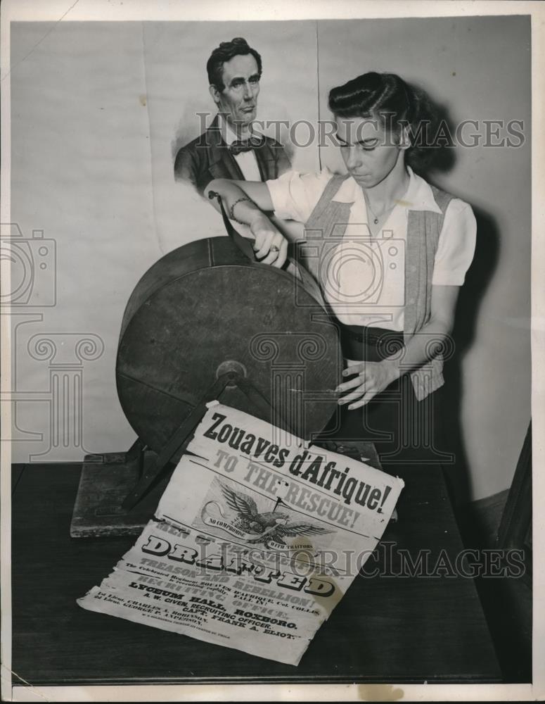 1940 Press Photo Philadelphia recalls draft of Civil War Sara Bond - Historic Images