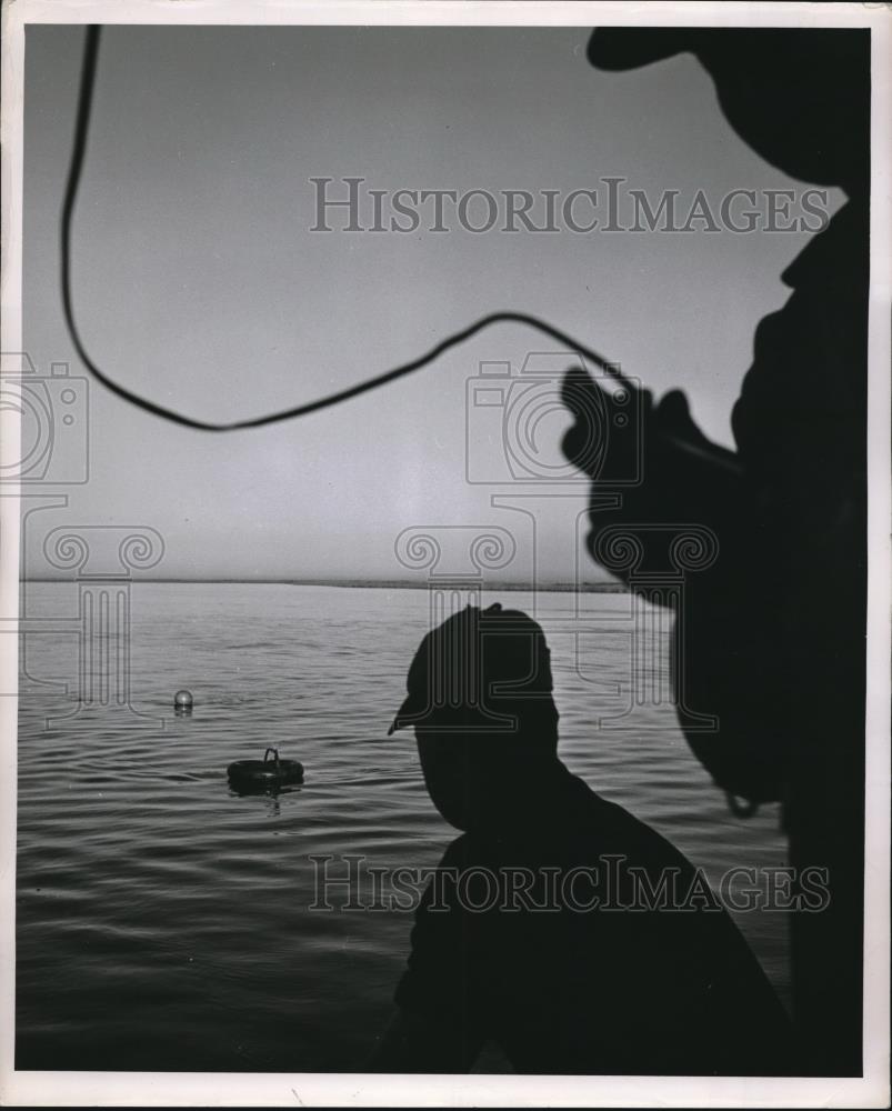 1950 Press Photo Shell Oil Looking for Oil in the Gulf of Mex. - nec33375 - Historic Images