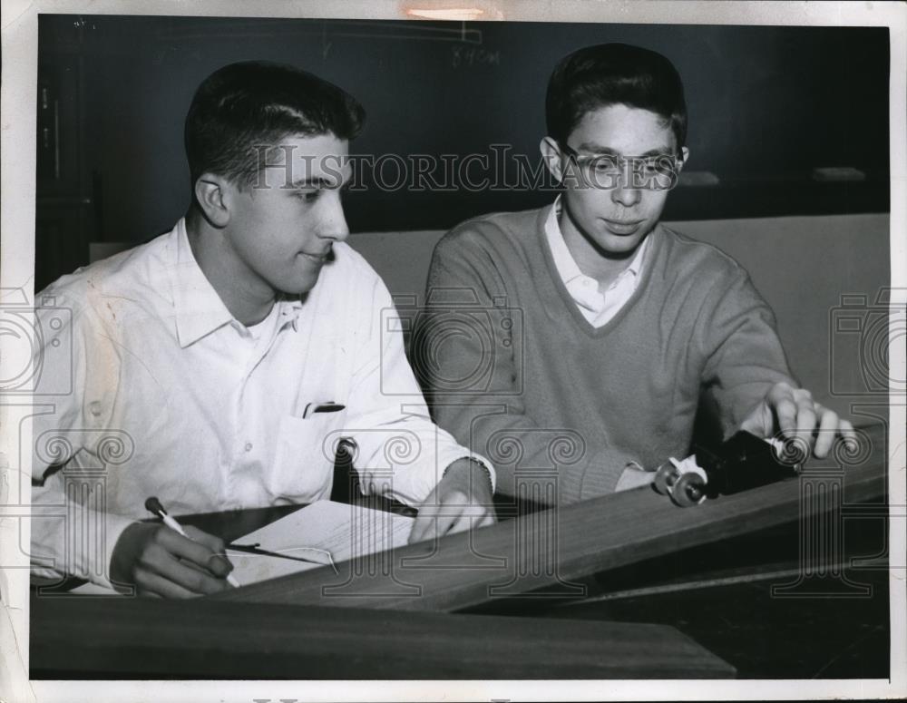 1955 Press Photo Dick Dunn, Harvey Boardman, Heights High School - nec39948 - Historic Images