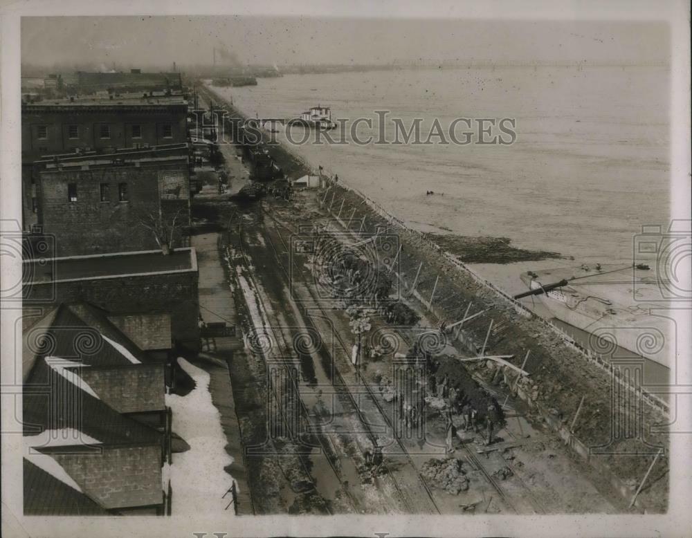 1937 Press Photo Ohio river threatened Cairdo. - nec38740 - Historic Images