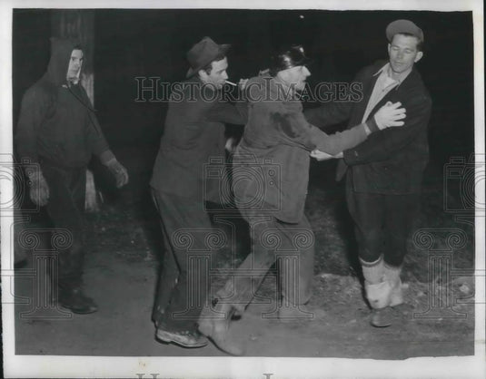 1941 Press Photo Three men fighting. - nec38325 - Historic Images