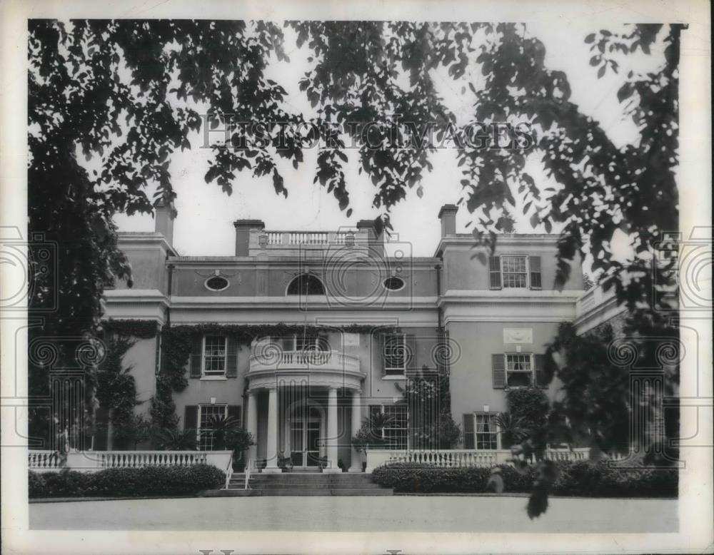 1944 Press Photo President Deeds Hyde Park Birthplace to Nation - nec37118 - Historic Images