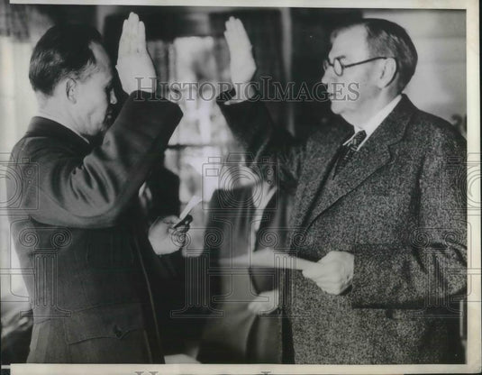 1941 Press Photo Rockt Mt Park, Colo. HF Stone, Chief Justice, W Hackett - Historic Images