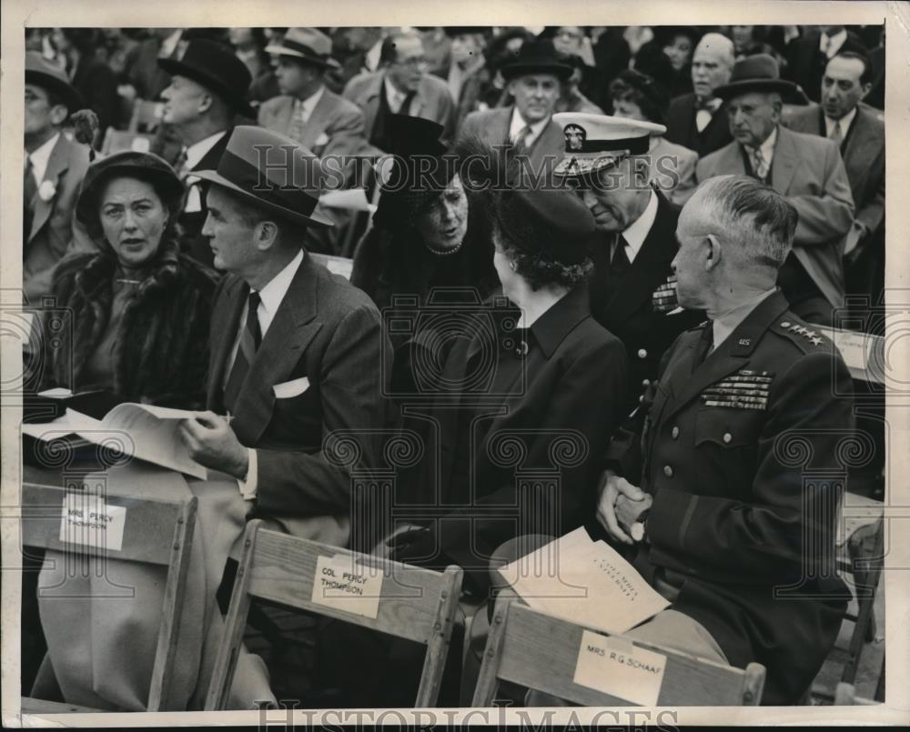 1948 Press Photo  Dwight Eisenhower as President attendees Stuart Symington, Mr - Historic Images