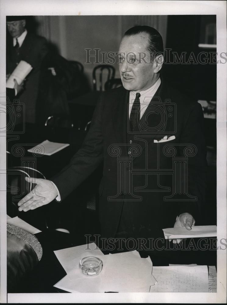 1935 Press Photo William B. Shearer testifies in Washington DC - nec30864 - Historic Images
