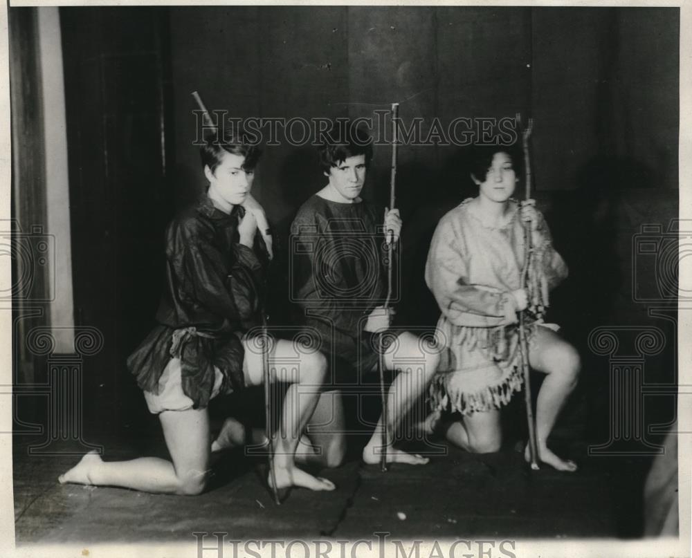 1928 Press Photo Boston School girls offer school play - nec33017 - Historic Images