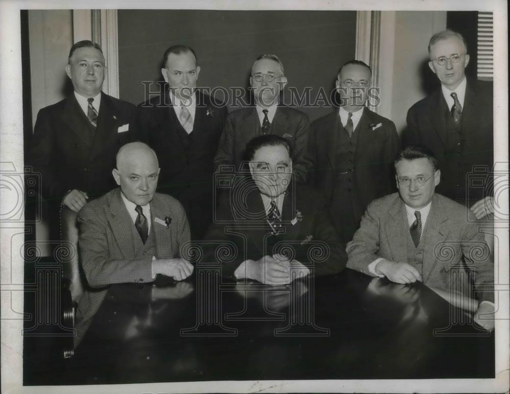 1937 Press Photo BItmous Coal Commission Pervy Tetlow, John Carson, CE Smith - Historic Images