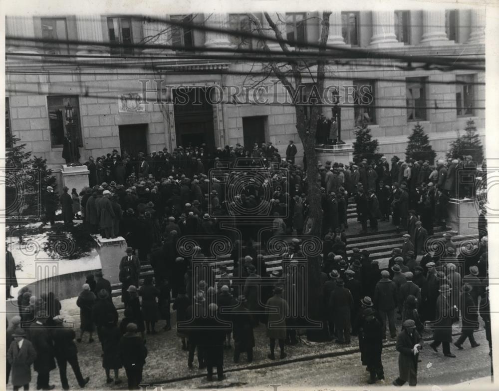 1927 Press Photo Crowds at the Browning Separation Trial in White Plains N.Y. - Historic Images