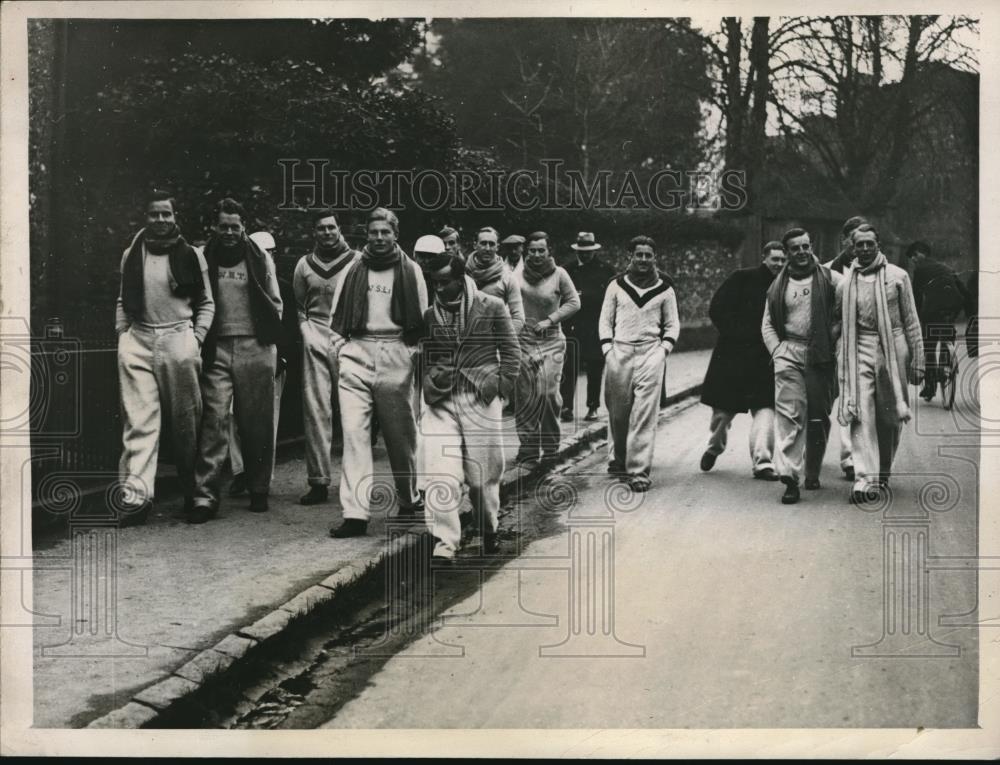 1930 Press Photo Oxford crew team at Moulsford, England - Historic Images