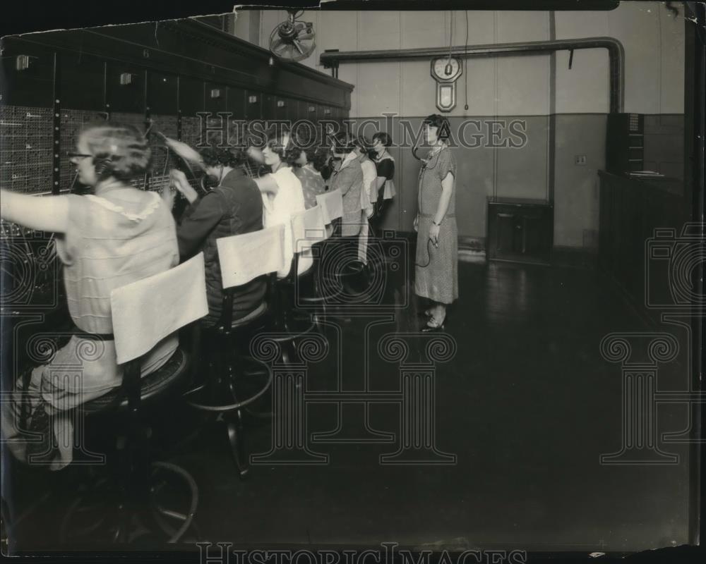 1924 Press Photo Telephone Operators at Legion Exchange - nec33038 - Historic Images