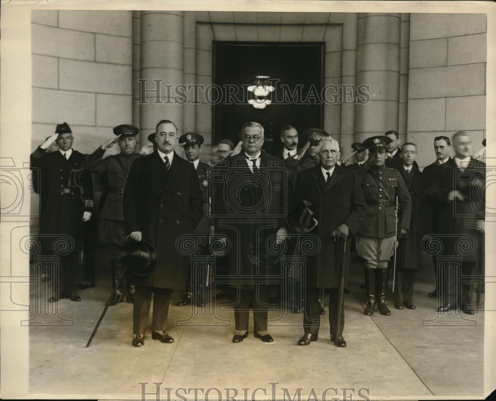 1927 Press Photo D.C. Cuban Pres Gerardo Machado, US Sec of State Kellogg, - Historic Images