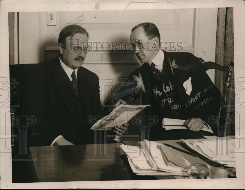 1920 Press Photo Mayor Hylan, Commissioner James Gannon, Jersey City - nec31089 - Historic Images