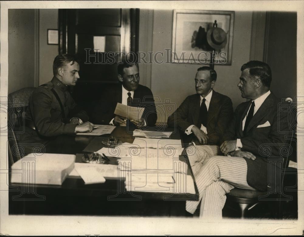 1923 Press Photo Col. OO Sherrill, Sec ET Clarke, JB Wright, asst sec of State - Historic Images