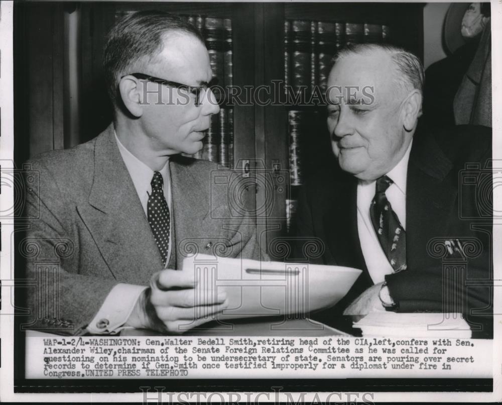 1953  reiring FBI head &amp; Sen Alexander Wiley - Historic Images