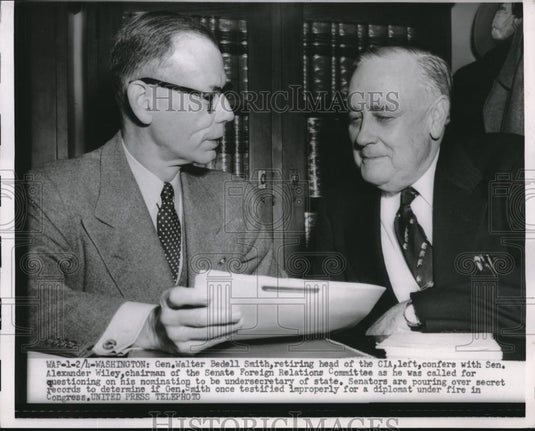 1953  reiring FBI head & Sen Alexander Wiley - Historic Images