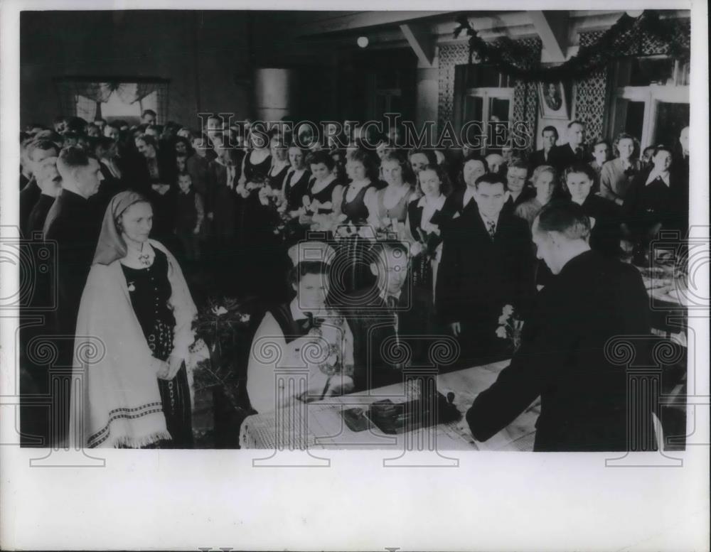 1957 Press Photo Collective farm wedding - Historic Images