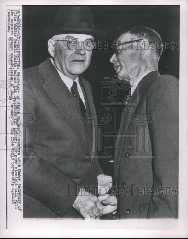 1954 Press Photo D.C. Sec of State Dulles & Under Sec Walter B Smith - nec31209 - Historic Images