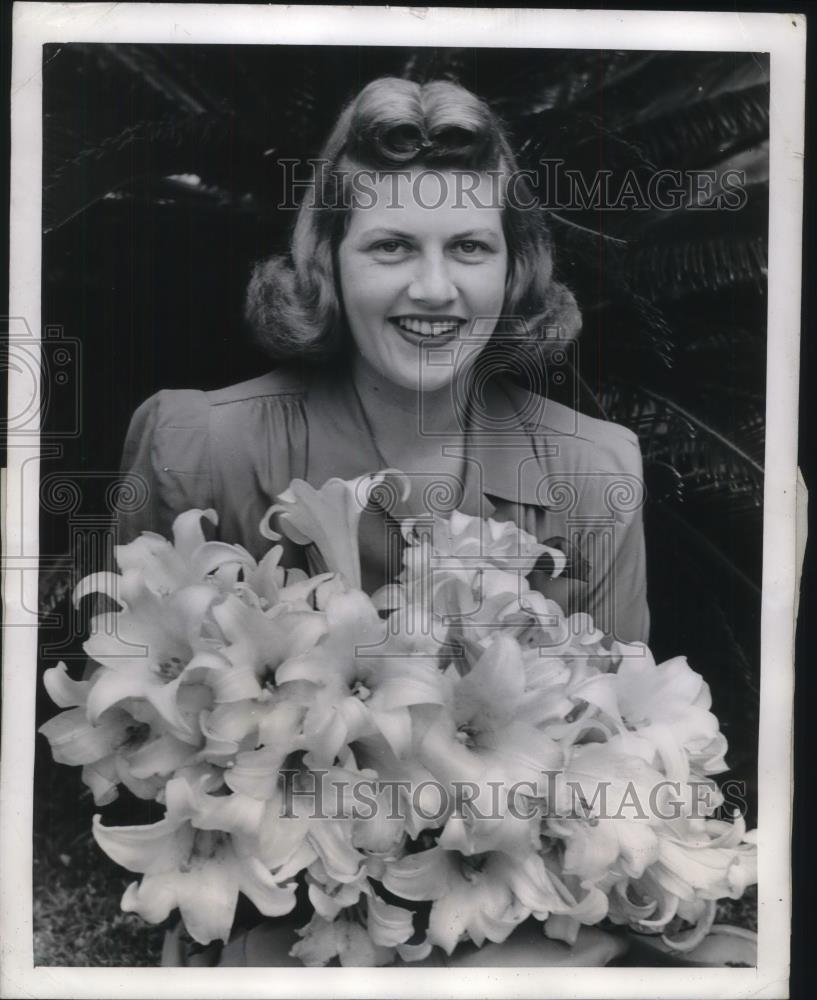 1941 Press Photo Mrs. Nancy McLeod Bermuda&#39;s Easter Lily Queen. Pennsylvania - Historic Images