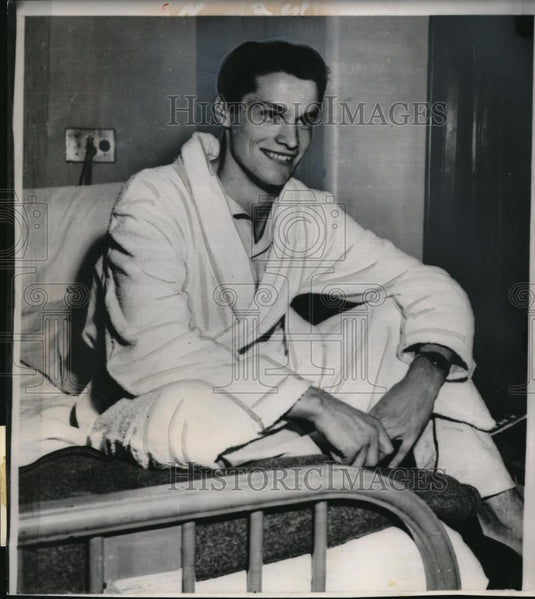 1951 Press Photo Richard D Russell to have his first ever televised operation - Historic Images