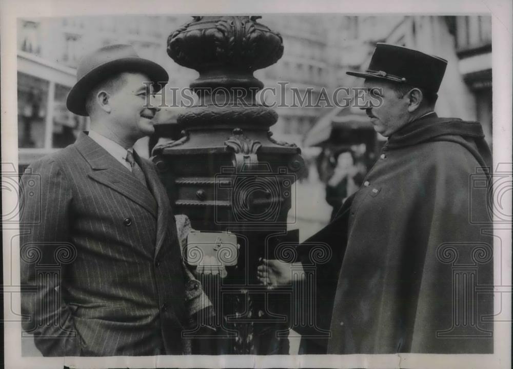 1937 Press Photo Charles Norris con sceme - Historic Images