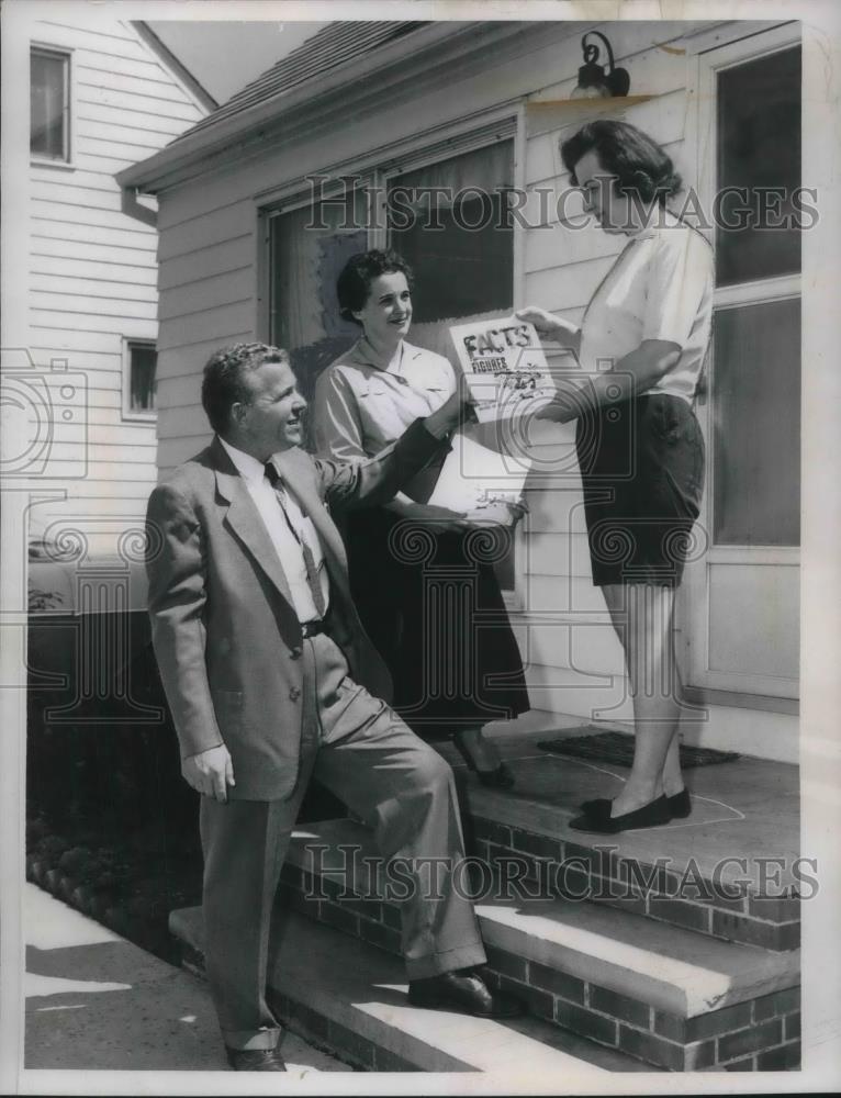 1960 Press Photo Bill White, Mrs Carol White, Richard Wright,Better schools camp - Historic Images