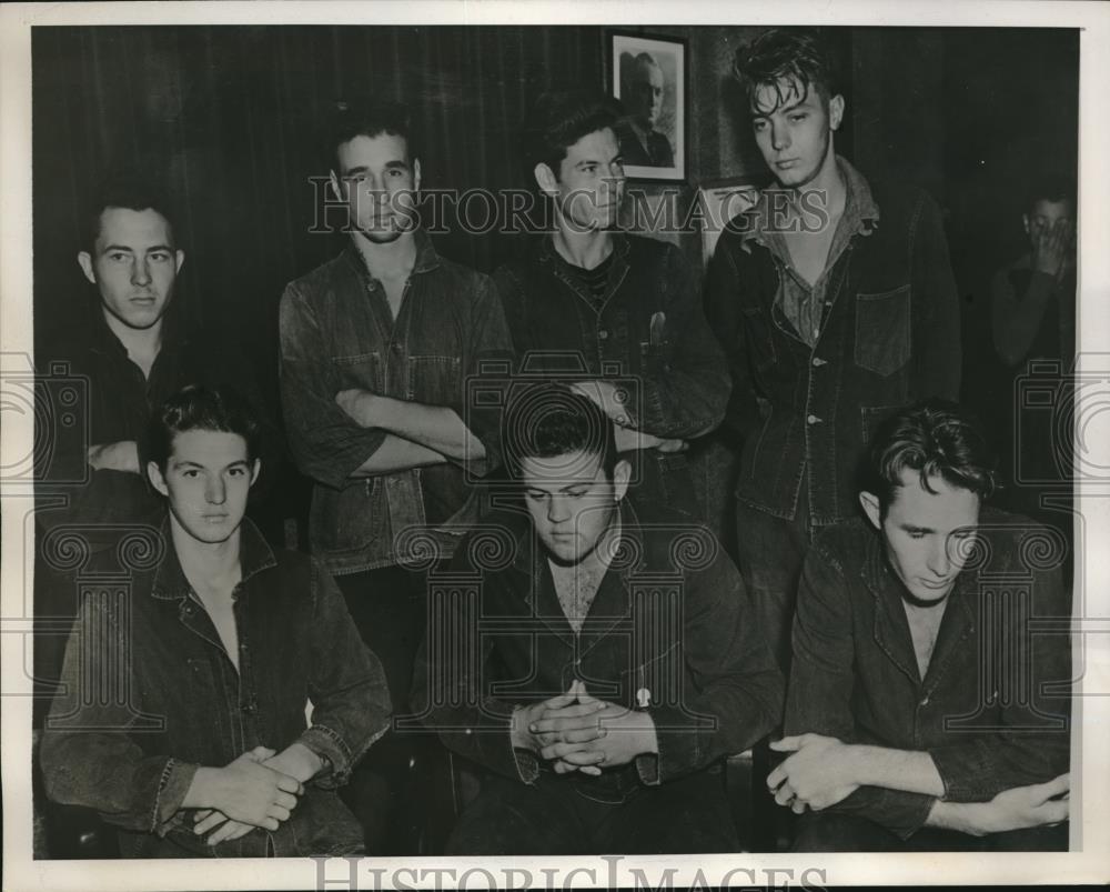 1939 Press Photo La, Cal. forgers. Darwin, Stricklin,Young,Stevens,Hardy,Ortez, - Historic Images