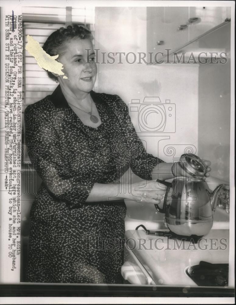 1955 Press Photo Congresswoman Elect Edith Green Of Portland - nec32547 - Historic Images