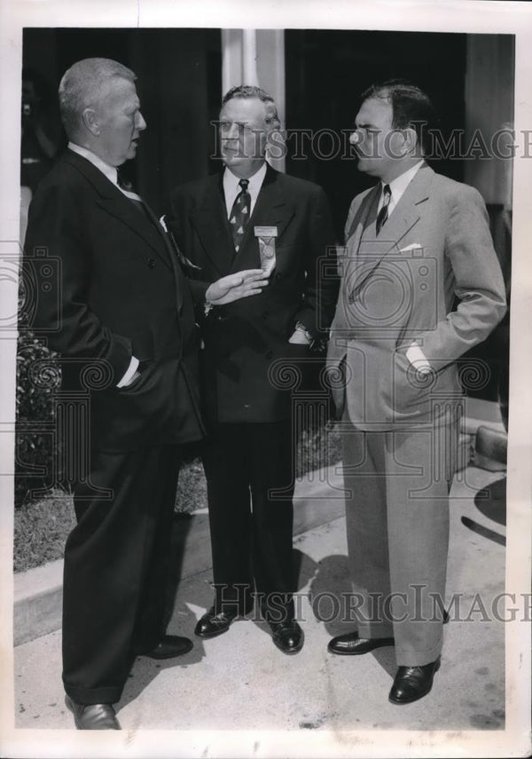 1948 Press Photo Gov. James H. Duff and Gov. Beauford H. Jester at Con ...