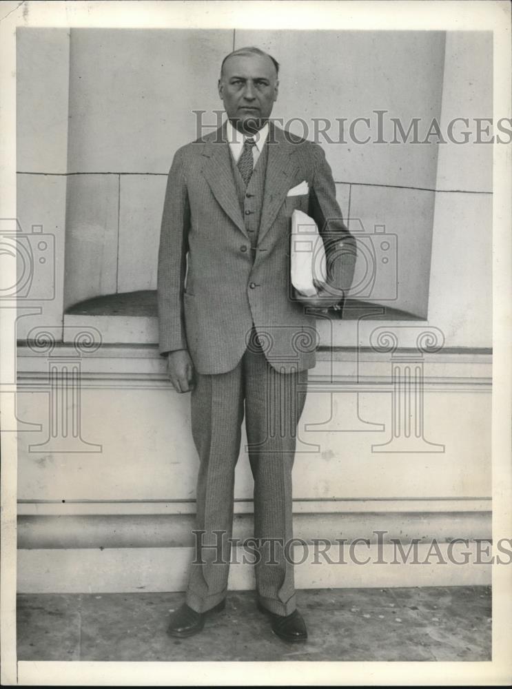 1933 Press Photo Sen. Otis F. Glenn of IL to read Washington&#39;s farewell address - Historic Images