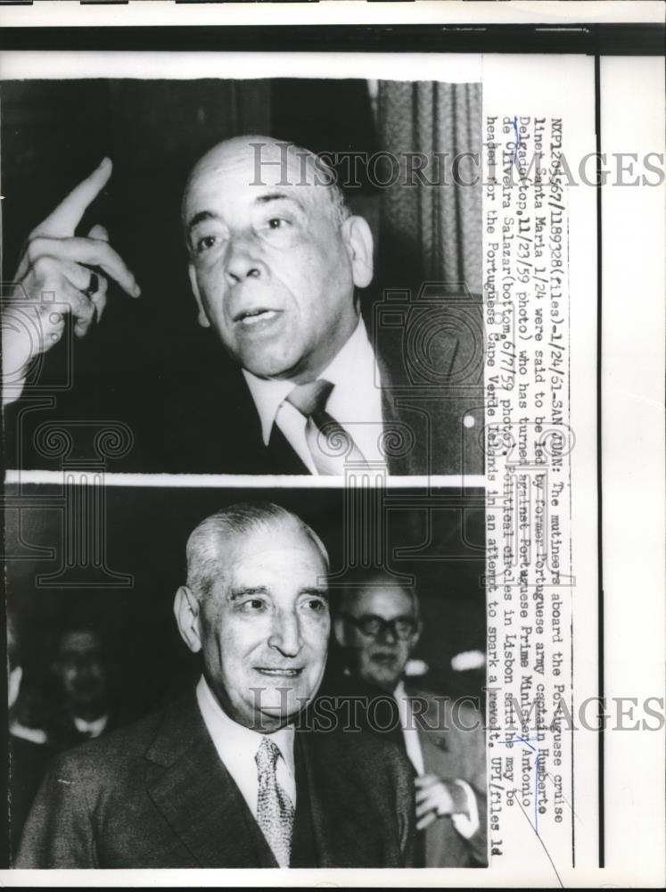 1961 Press Photo San Juan, Puerto Rico, Portugese PM Ade O Salazar,H Delgado - Historic Images