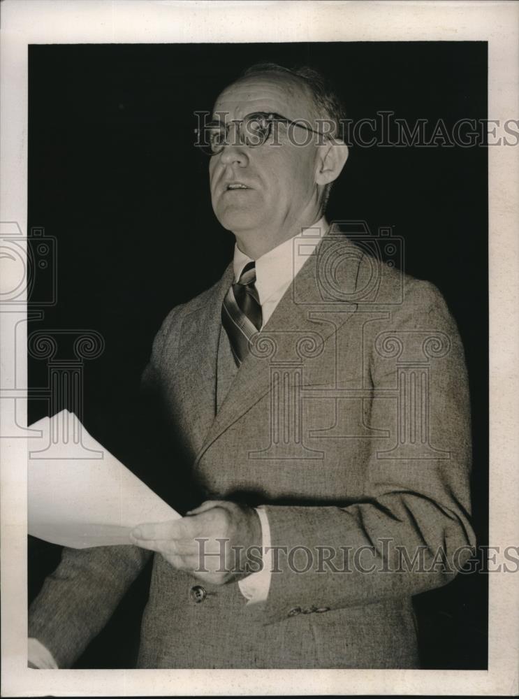 1939 Press Photo University Of North Carolina President Frank Graham Testifies - Historic Images