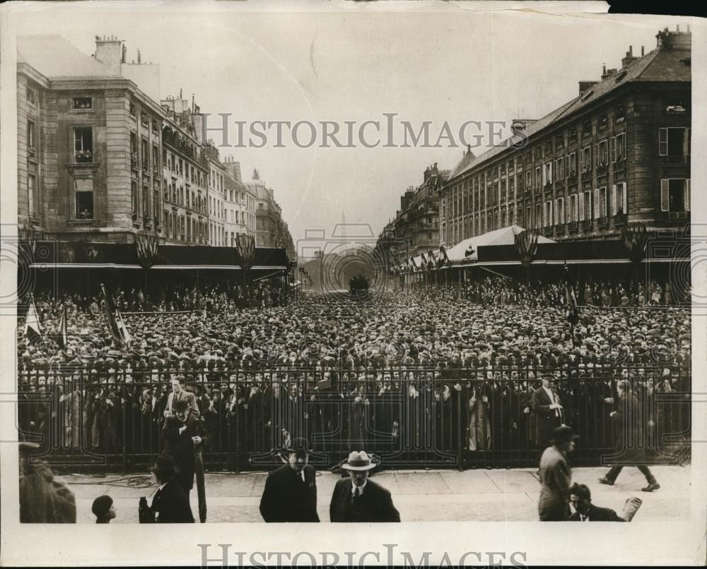 1932 Press Photo Parisians Pack Pantheon Of Paris To Pay Respects To President - Historic Images