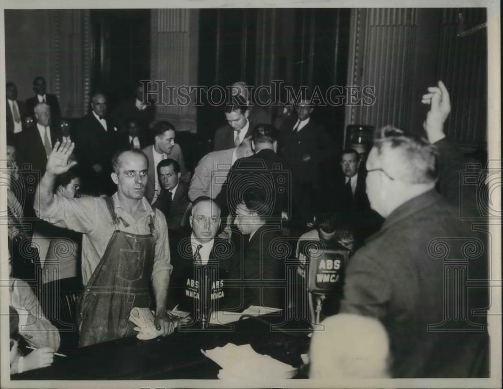 1934 Press Photo Manuel Garcia Testifies in Federal Probe in New York, NY - Historic Images