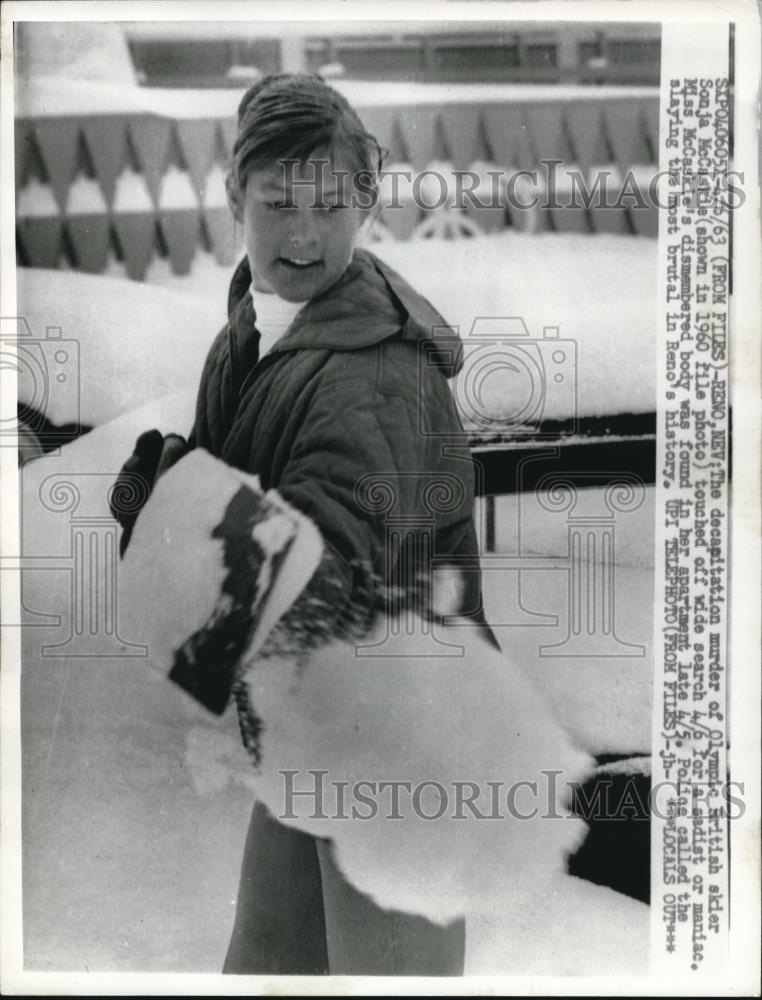 1963 Press Photo Sonja Mcastle Olympic British Skier, Murdered. - nec22882 - Historic Images