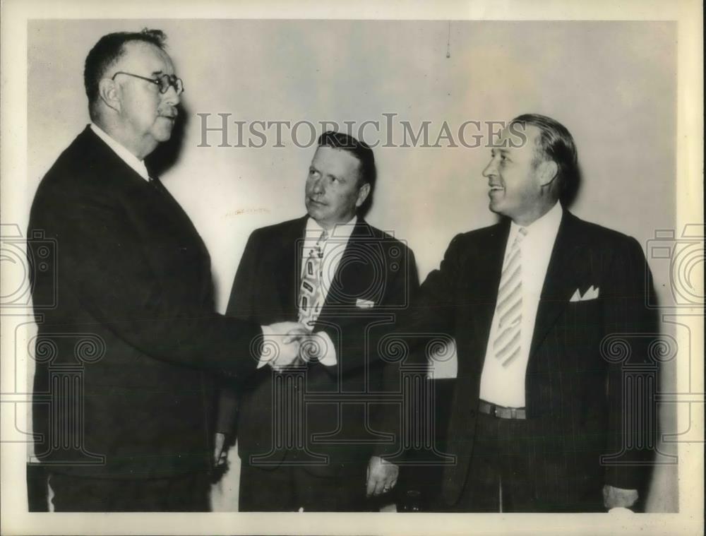 1930 Press Photo Springfield, Mass F French, pres of business,JE Bartlett - Historic Images